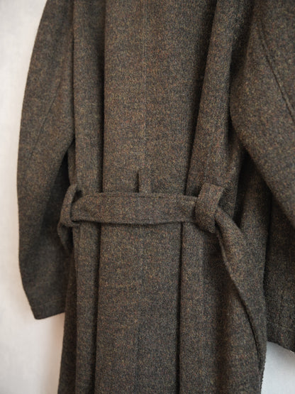 yohji yamamoto hooded oversized coat