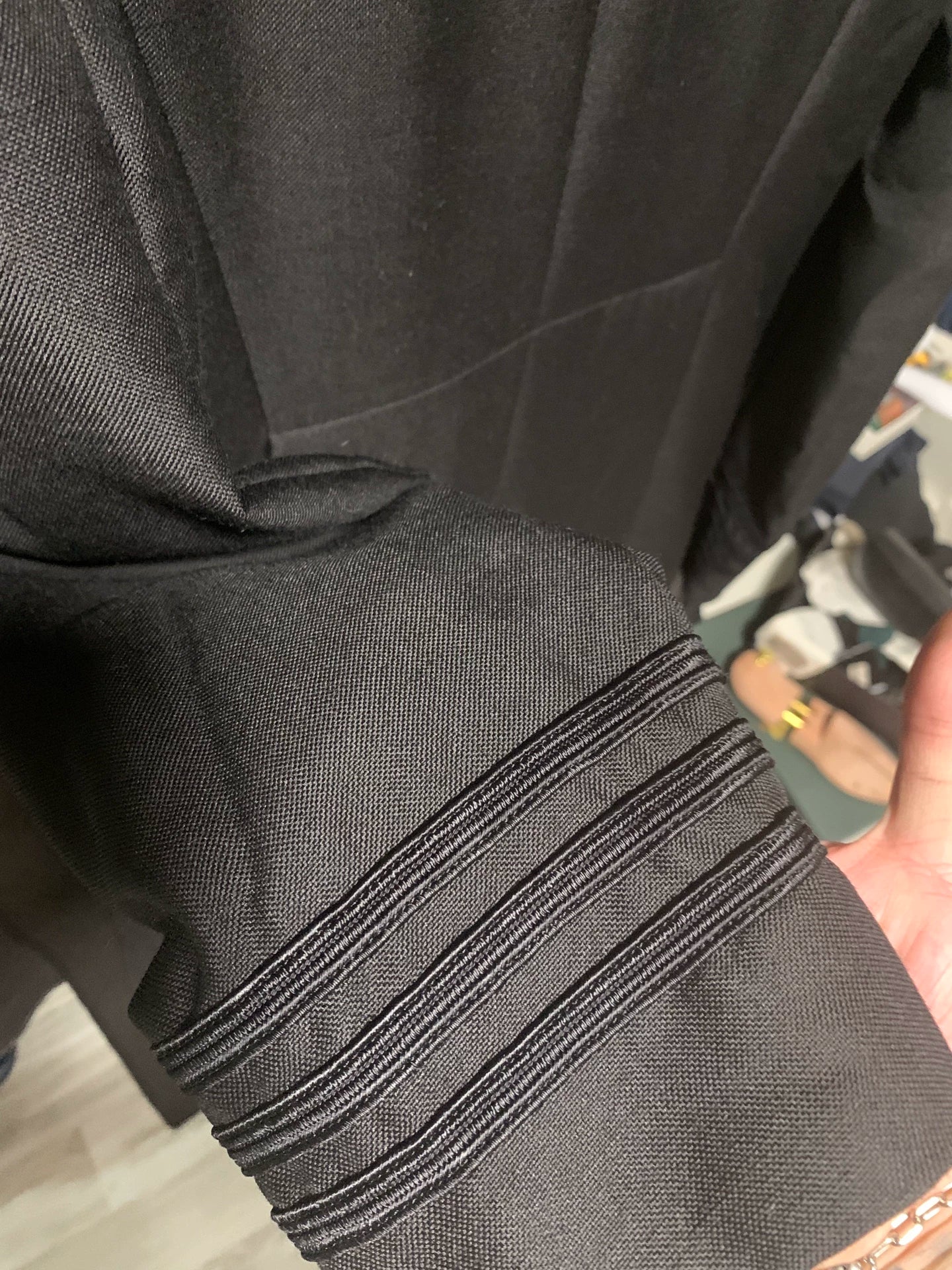 classic black wool coat by dior homme