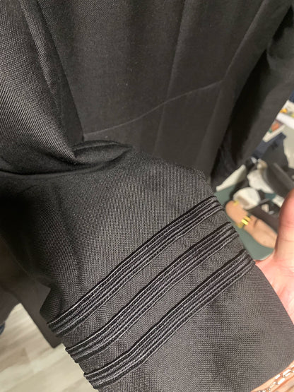 classic black wool coat by dior homme