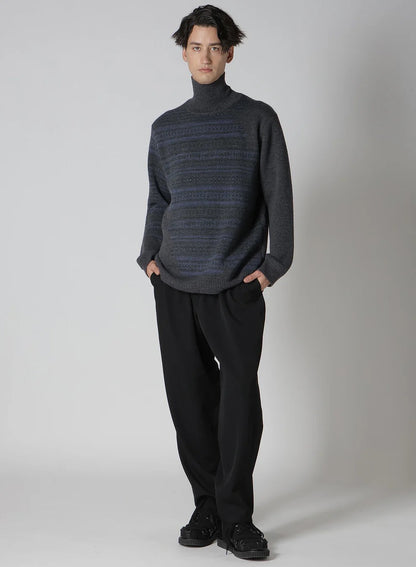yohji yamamoto striped turtleneck sweater