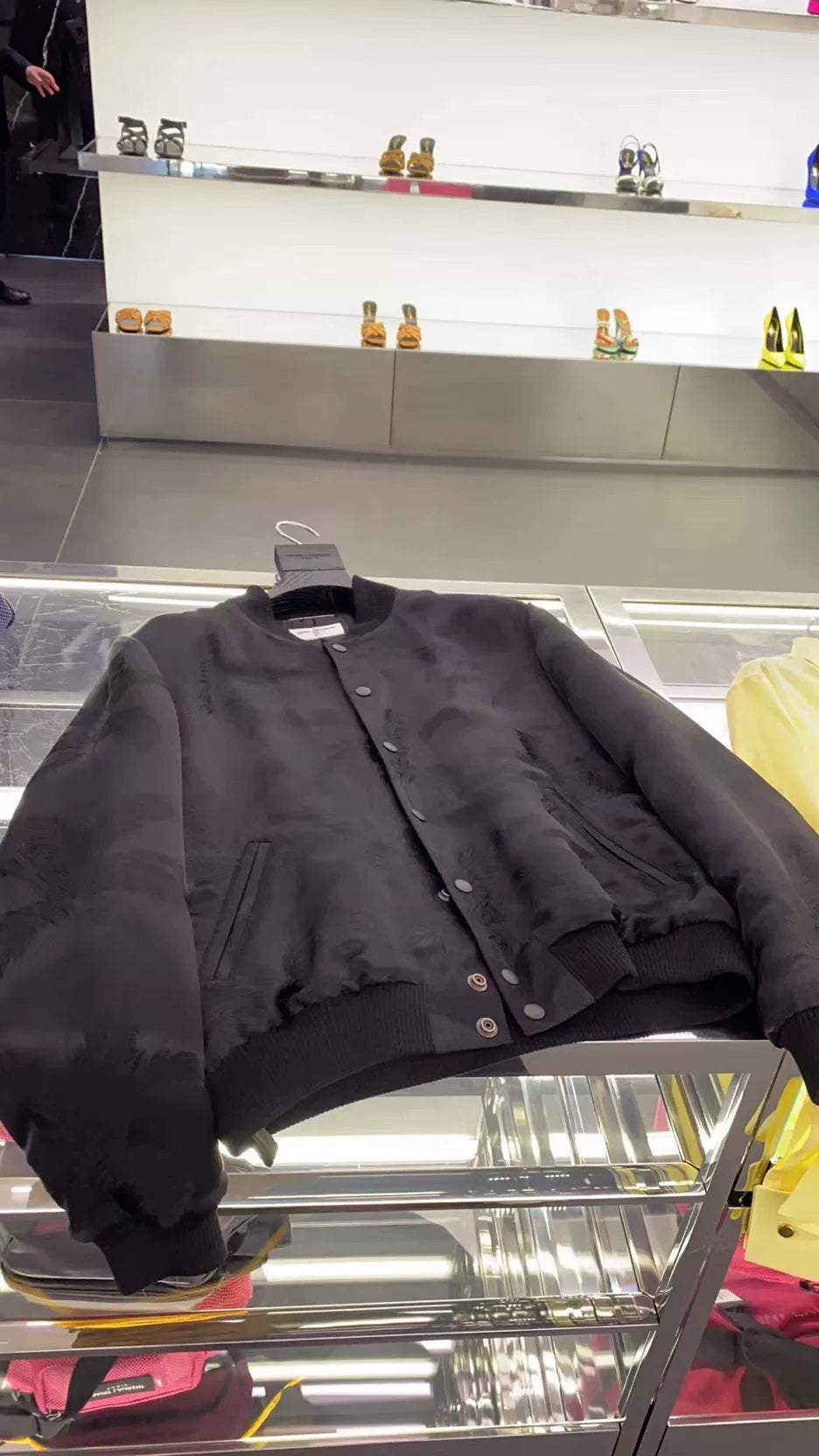 Saint Laurent Palm Leaf Silk Jacket