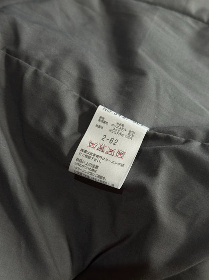 dark goat leather single-breasted blazer