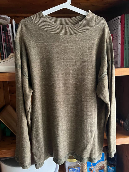 vintage double-sided knit pullover sweater