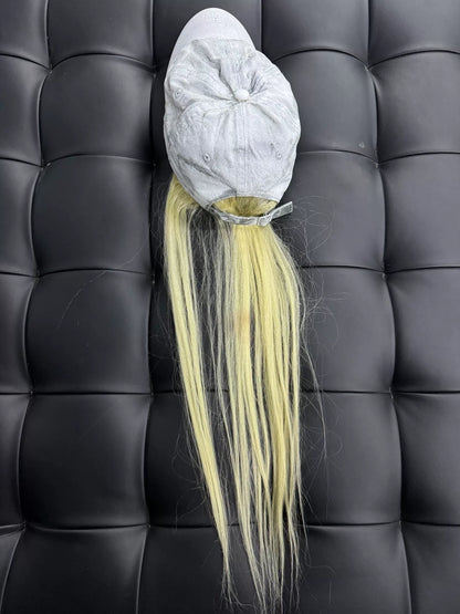 P.L.N Unique White Hair Cap