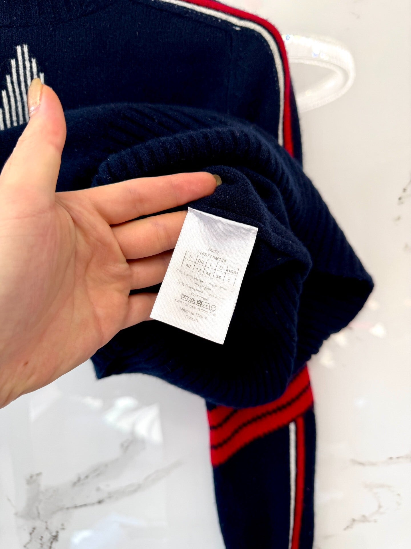 dior star logo knitted sweater