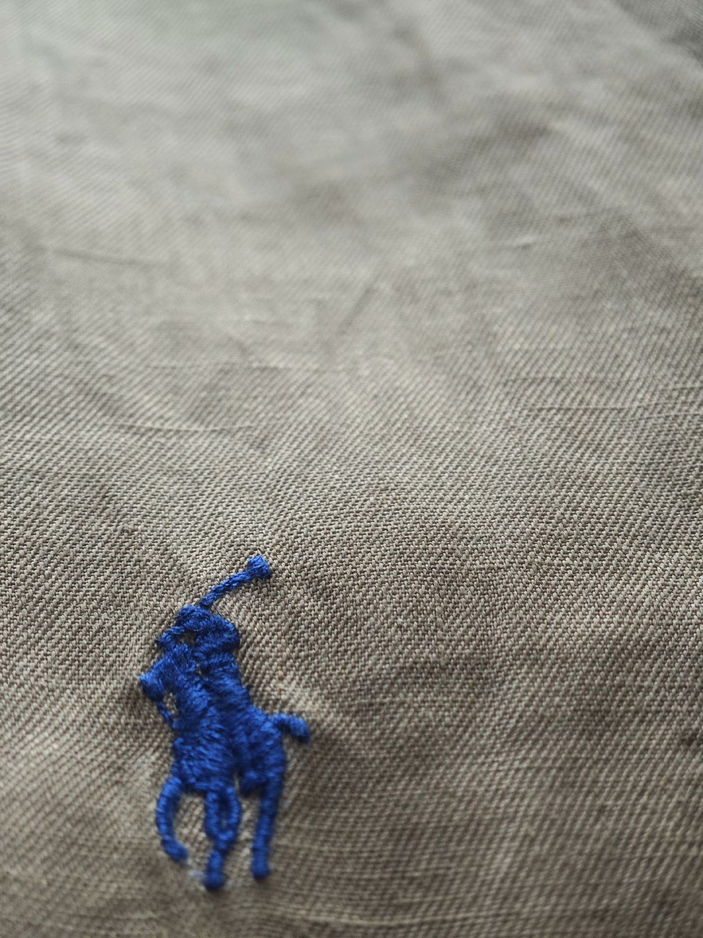 RL Polo Khaki Linen Short Sleeve Shirt