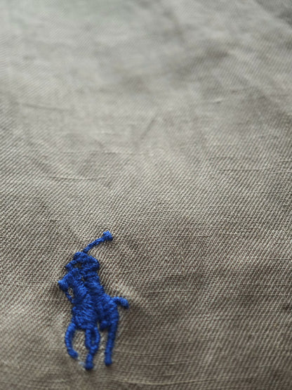RL Polo Khaki Linen Short Sleeve Shirt