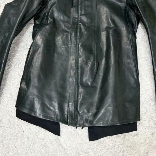 Boris Bidjan Saberi Calf Leather Riders Jacket