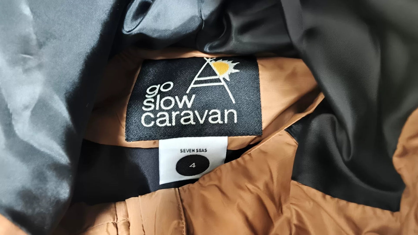 go slow caravan colorblock quilted jacket