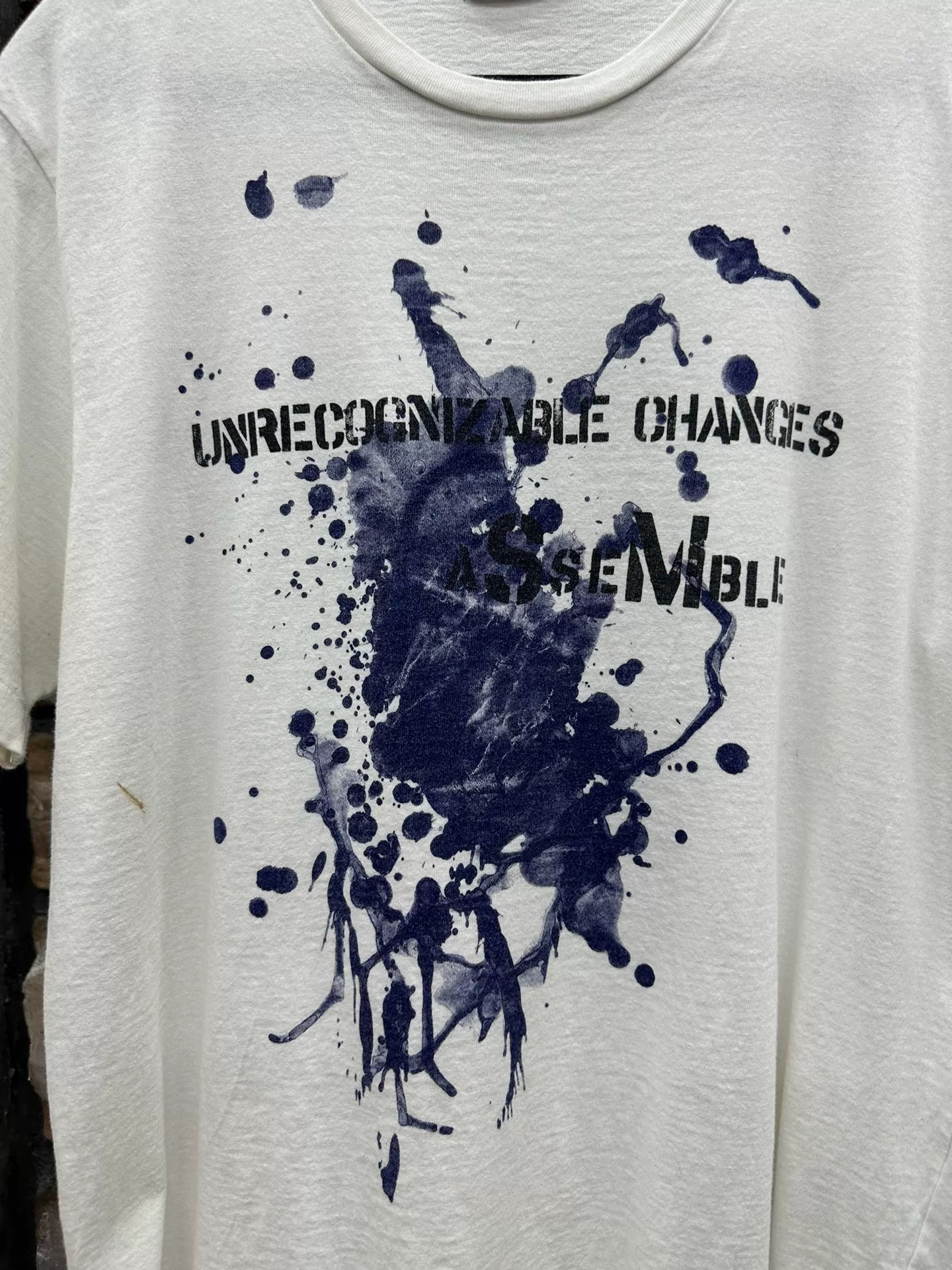 undercover ink splatter short sleeve t-shirt