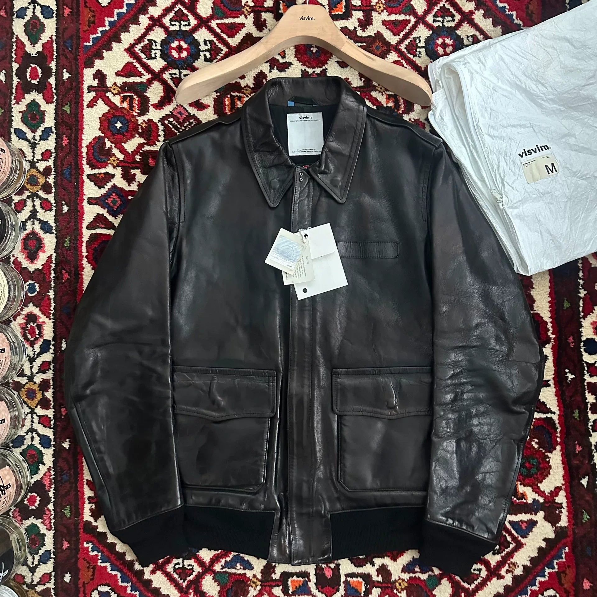 visvim elmendorf leather jacket size m