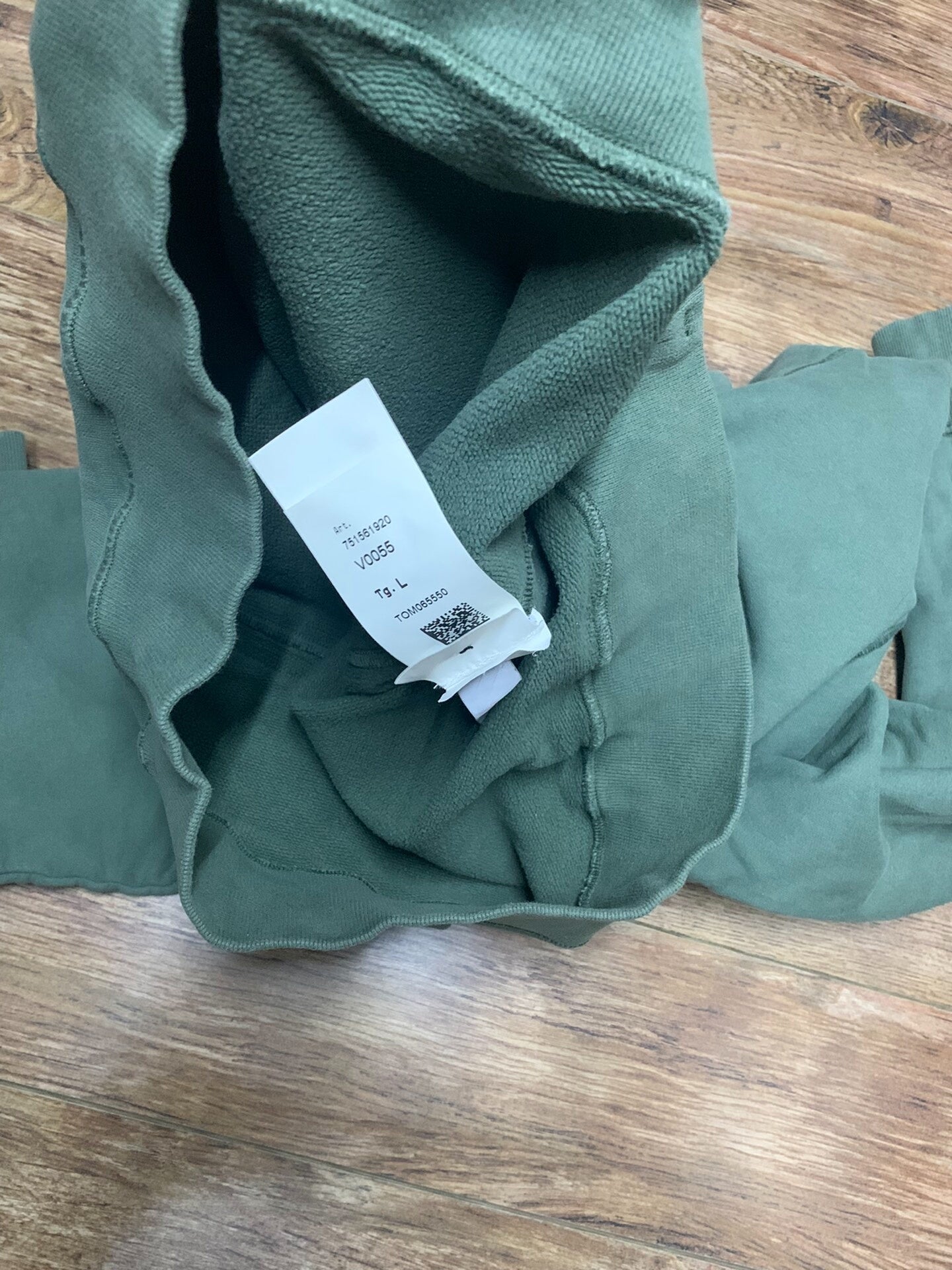 stone island green half-zip sweatshirt