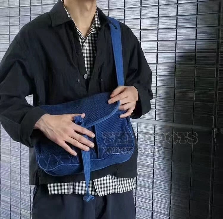 porter classic kendo shoulder bag blue dye