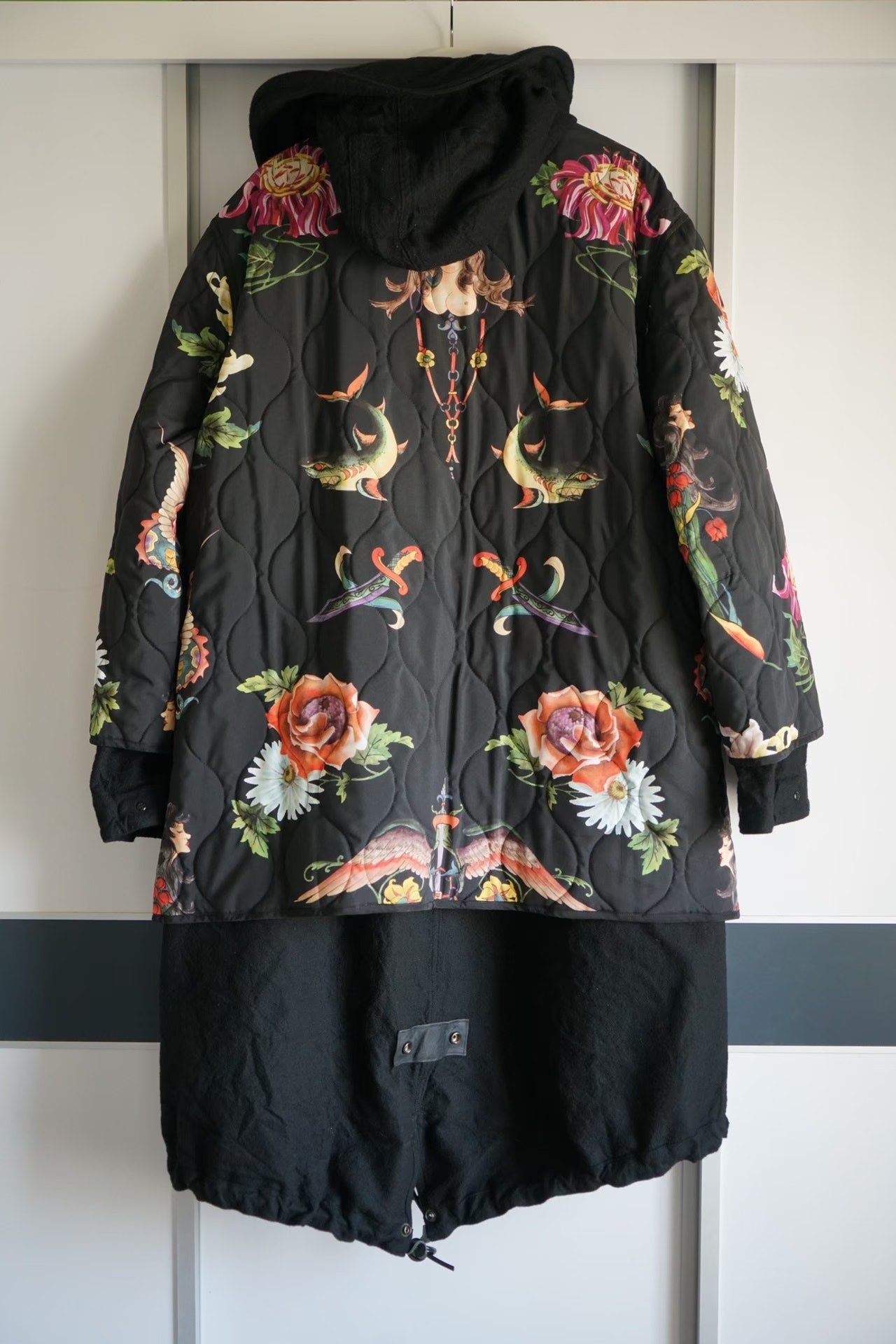 Yohji Yamamoto Two-Sided Coat with Floral Print