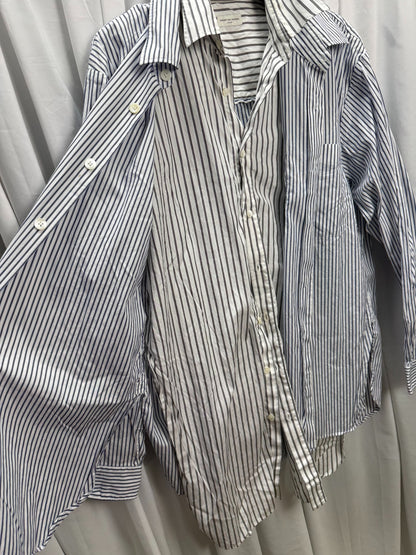 Dries Van Noten Double-Layer Striped Loose Shirt
