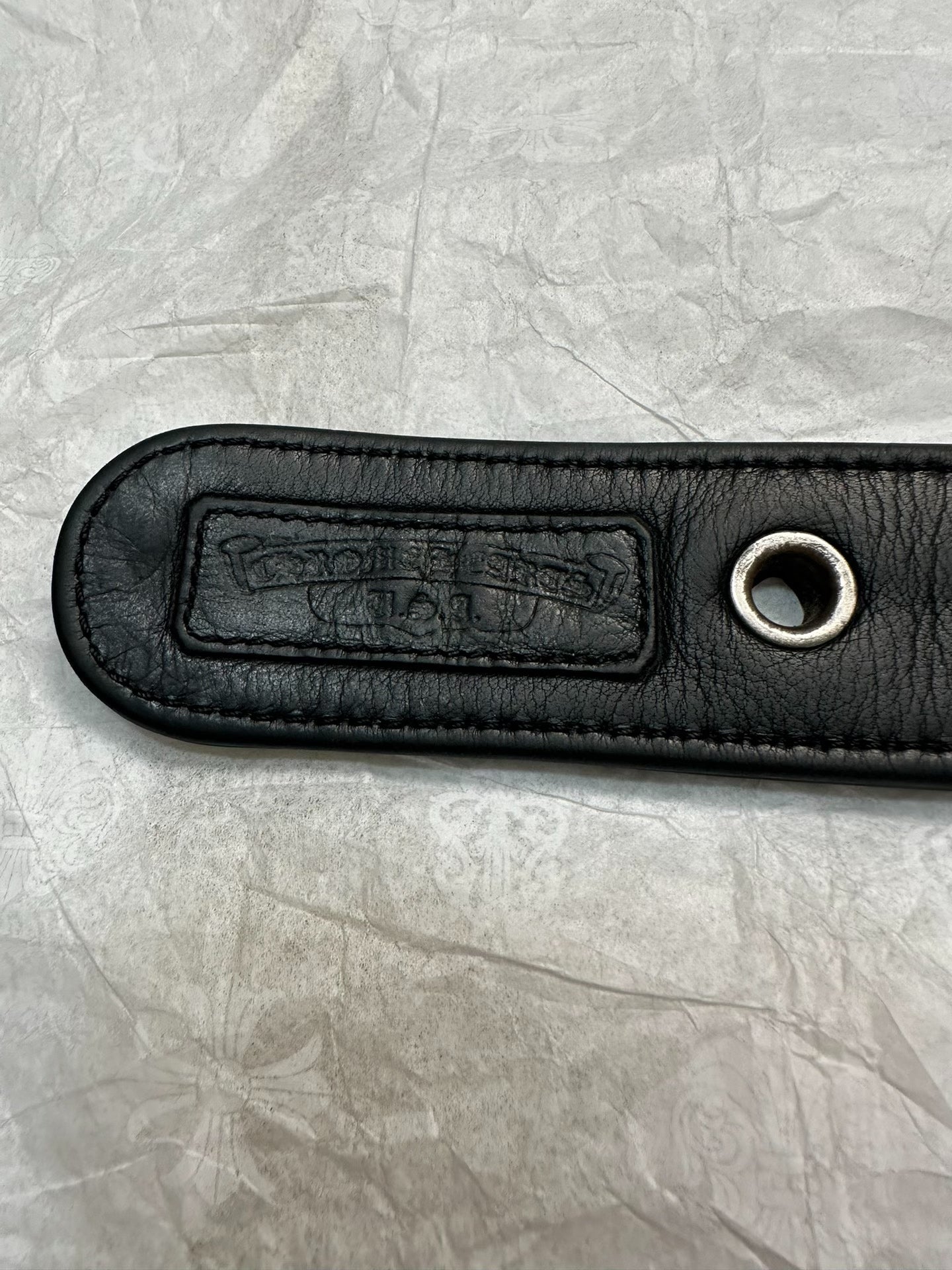 Chrome Hearts Vine Carved Leather Belt