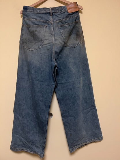 Acne Studios Distressed Denim Wide-Leg Pants