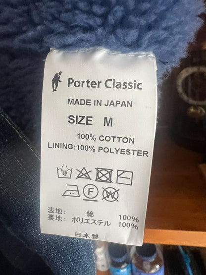 porter classic denim boa vest