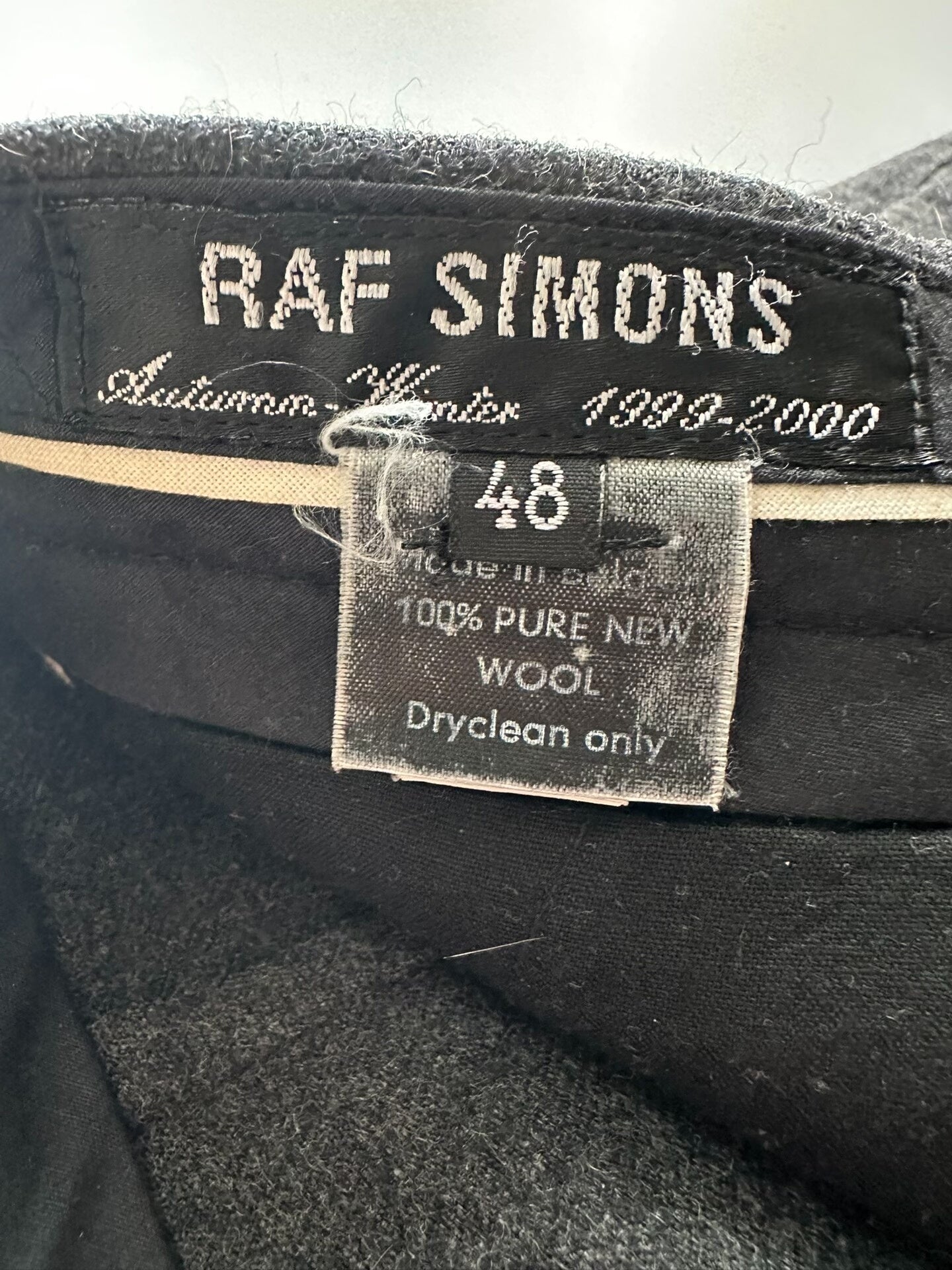 RAF SIMONS 99AW Wool Trousers