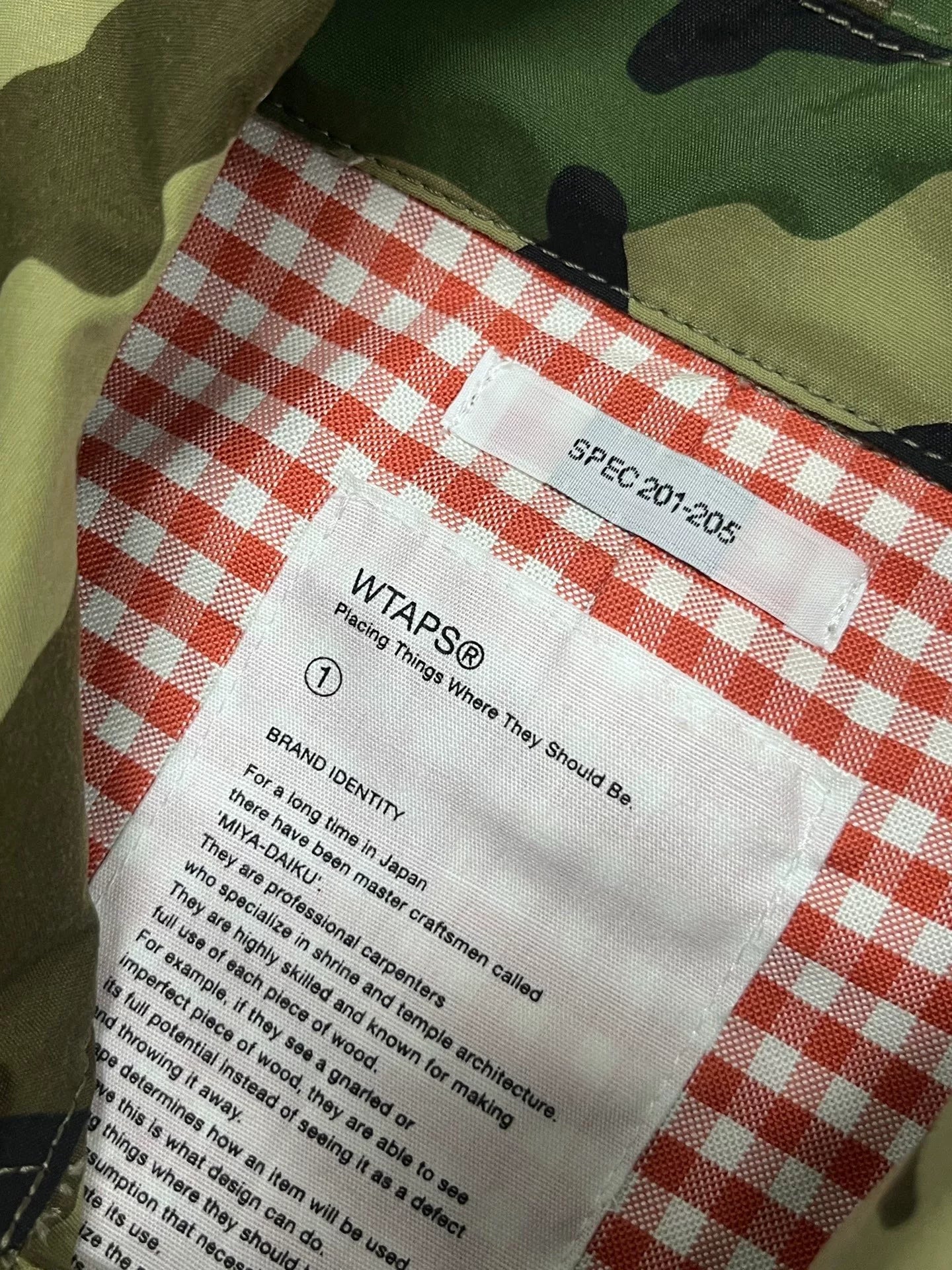 WTAPS Camouflage Long Coat