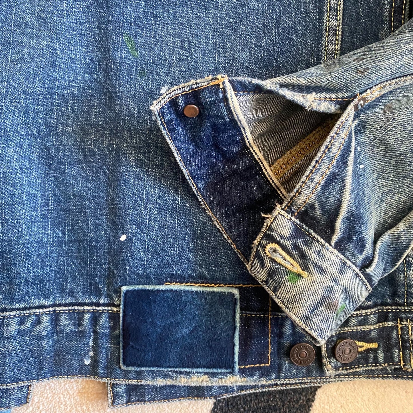 Visvim101 Denim Jacket with Paint Splatters