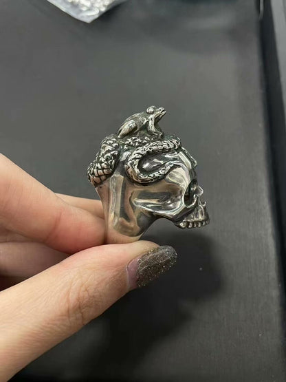 vivienne westwood skull ring with snake design