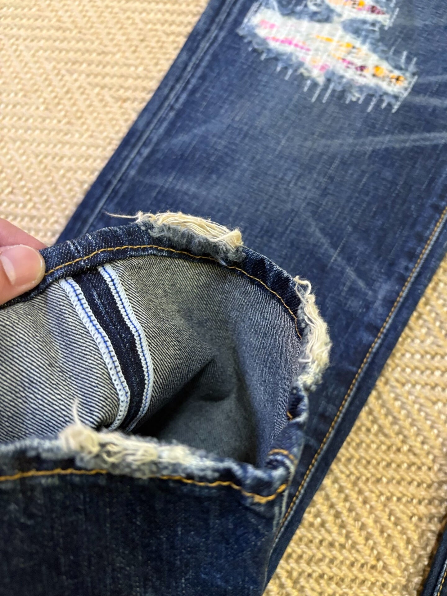 levis x stussy crush 505 distressed jeans