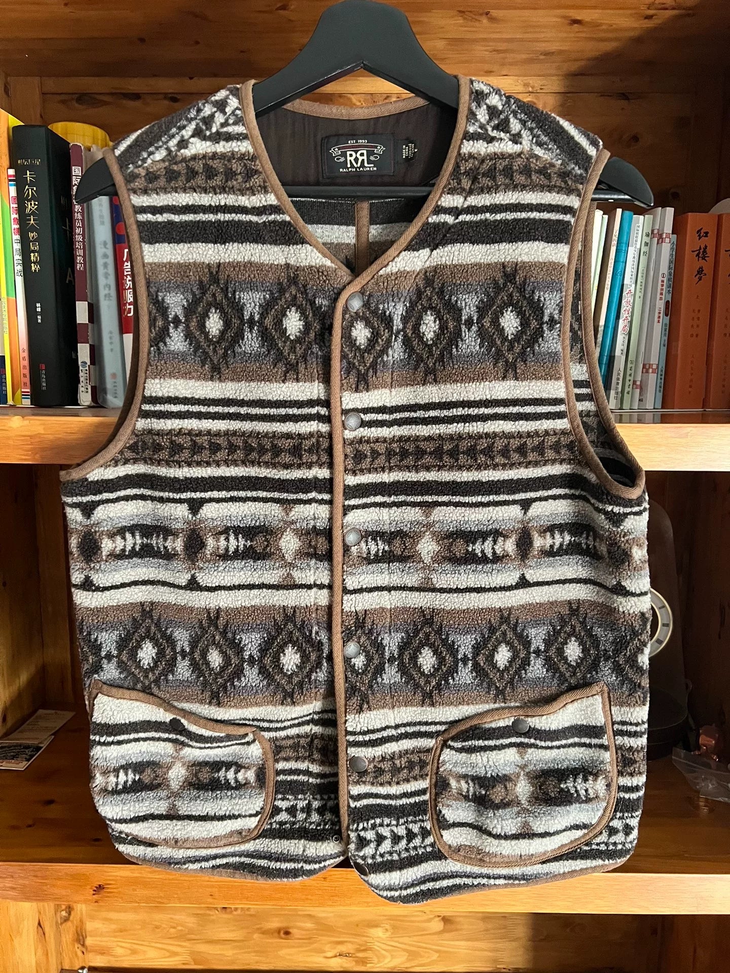 wool navajo vest by double rl