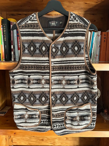 wool navajo vest by double rl