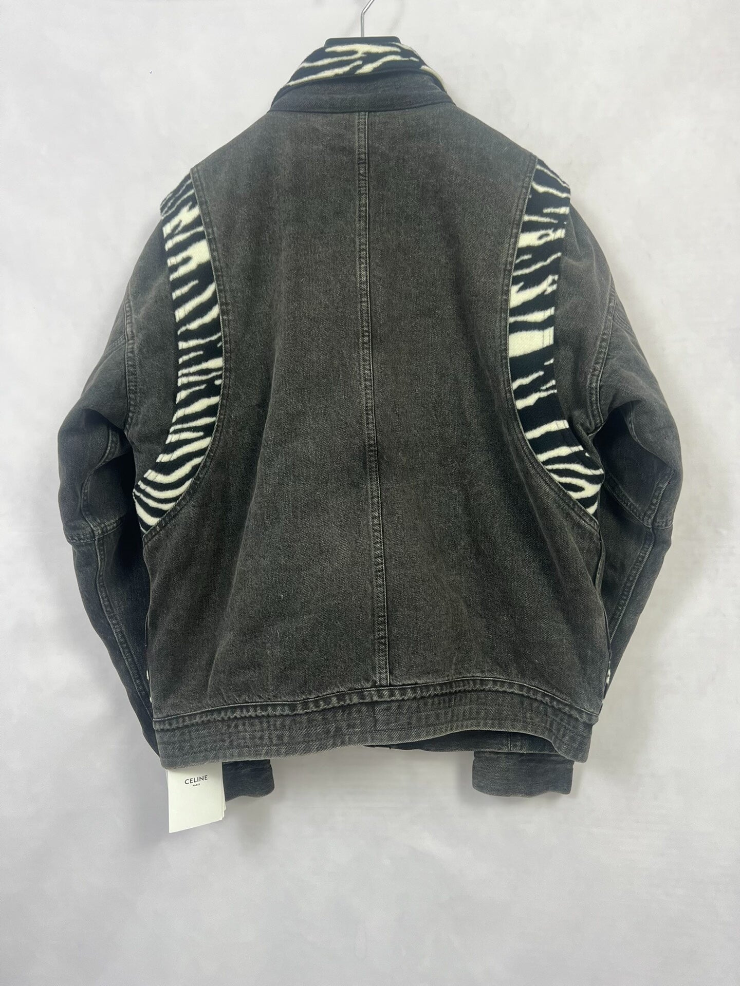 Celine Zebra-Pattern Denim Jacket