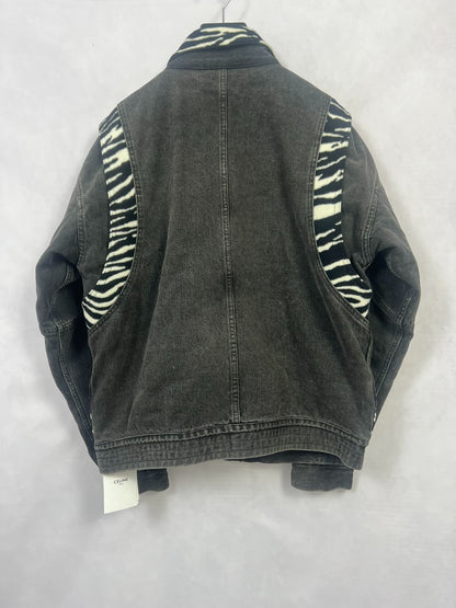 Celine Zebra-Pattern Denim Jacket