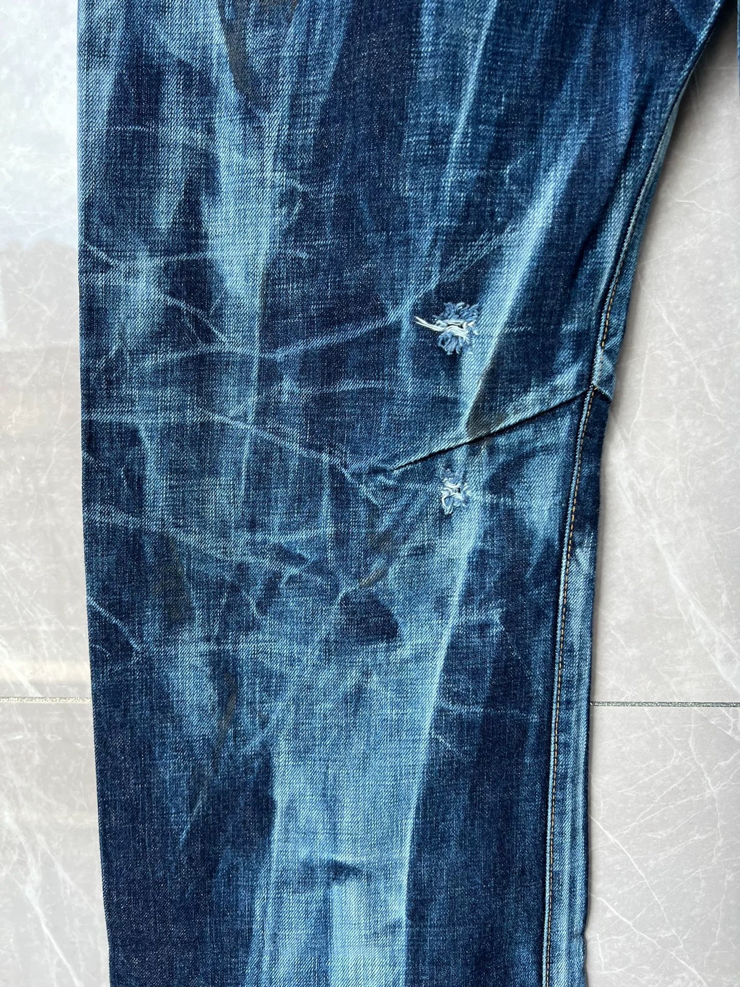 Prps 01 Fit Distressed Blue Jeans