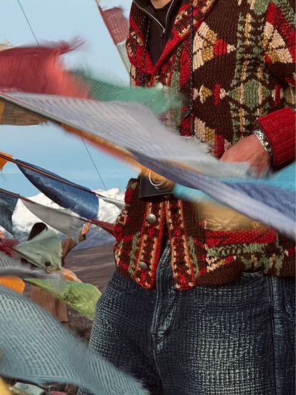 RRL 2022 Shawl Collar Indian Sweater Cardigan
