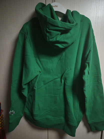 kith sadelles box logo green hoodie