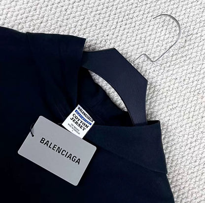 balenciaga black logo hoodie with inverted tag