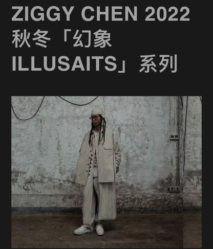 Ziggy Chen Oversized Wool Cotton Shirt Jacket