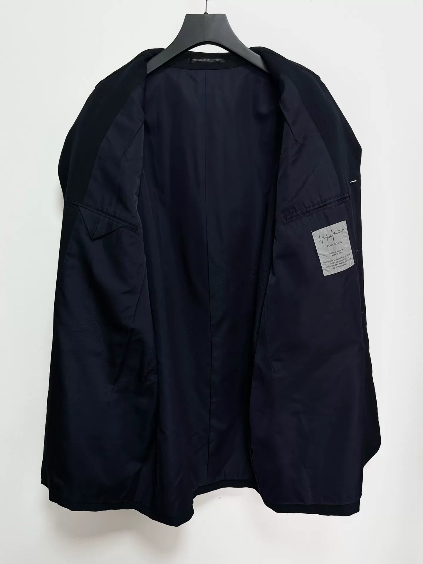 yohji yamamoto 93aw striped collar jacket