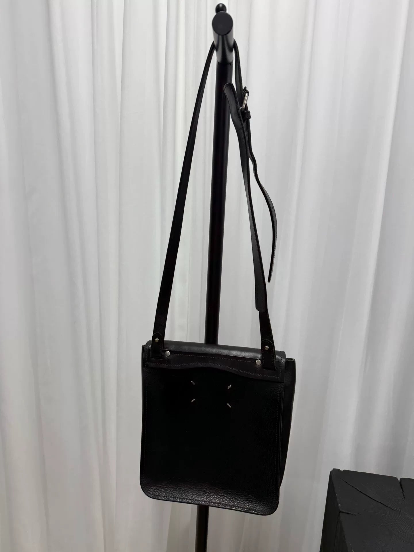 maison margiela thick leather crossbody bag