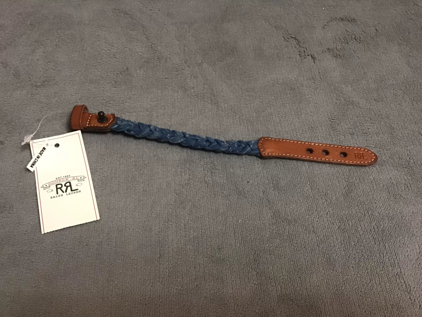 RRL Double RL Blue Dyed Wristband