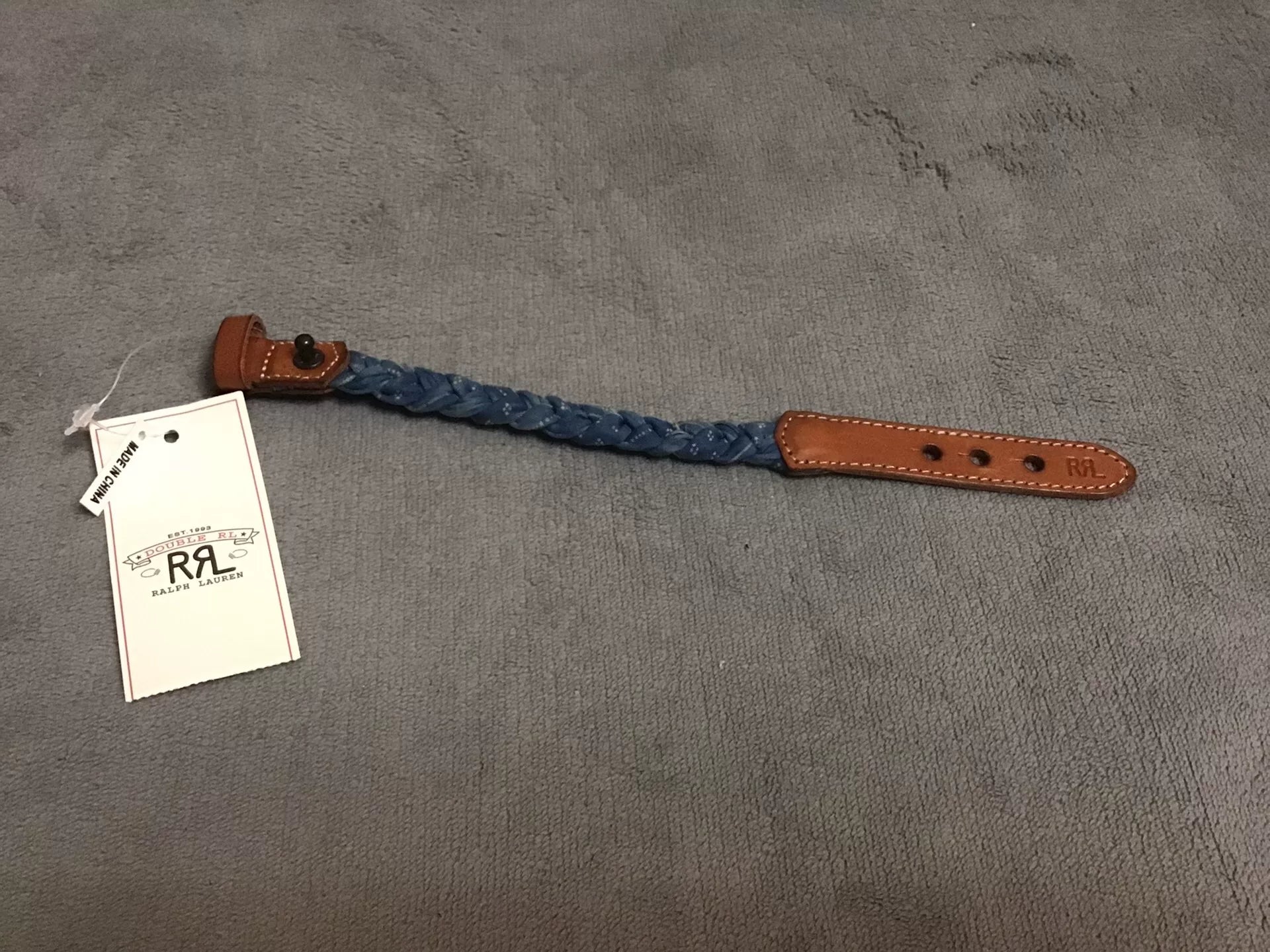 RRL Double RL Blue Dyed Wristband