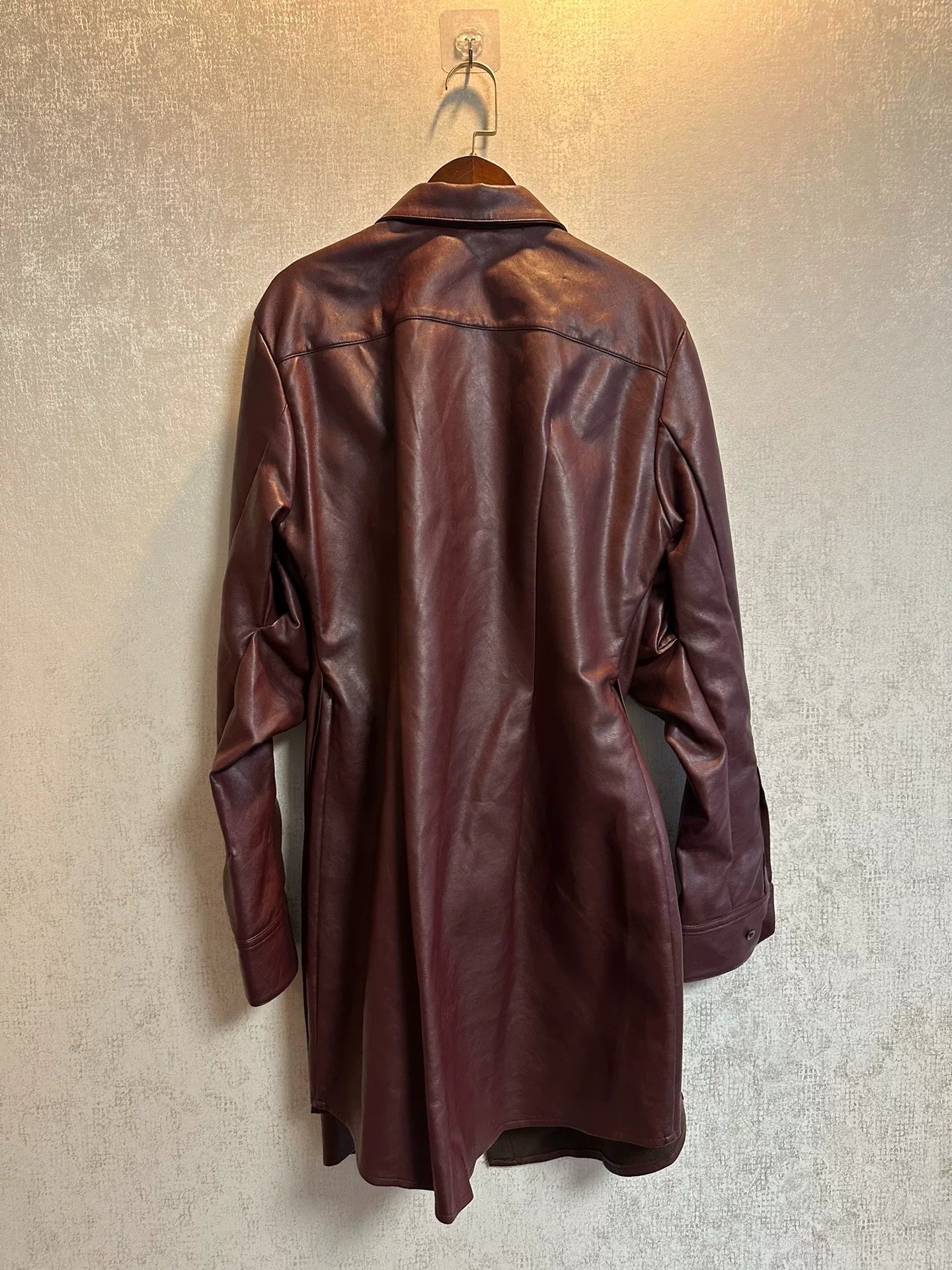 Y/project Double-layered Leather Shirt Jacket