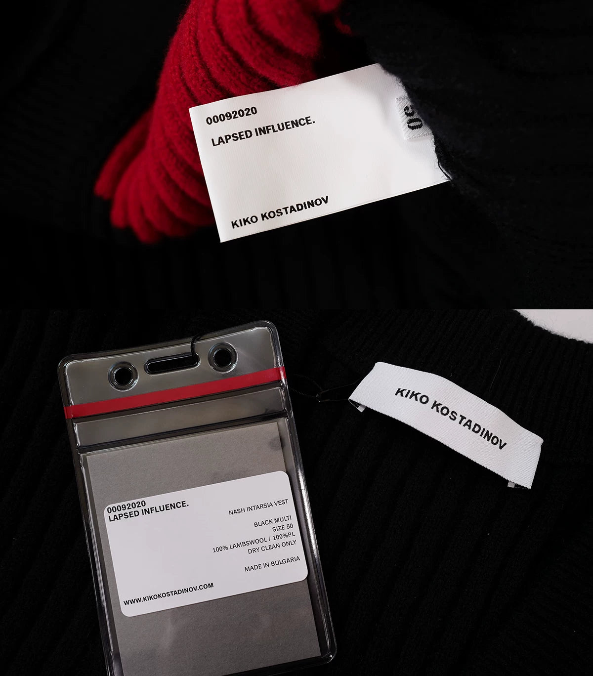 kiko kostadinov wool vest with patterns