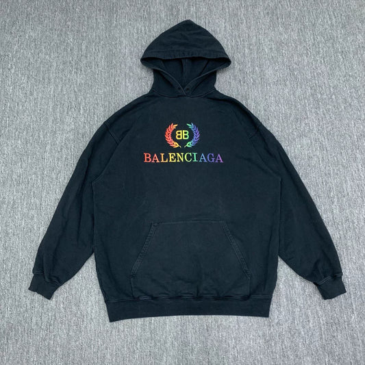 balenciaga black graphic hoodie for women