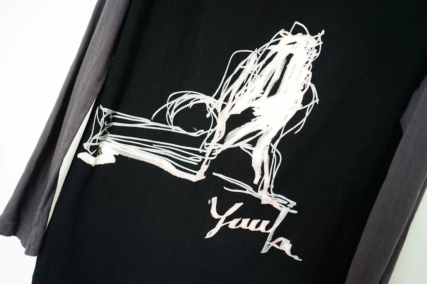 Yohji Yamamoto Spring Summer Patchwork Long Sleeve T-shirt