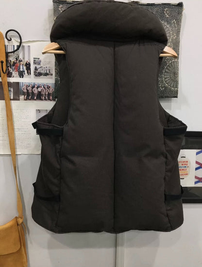 visvim p.f.d. down vest in black