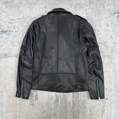 black leather biker jacket by marc jacobs