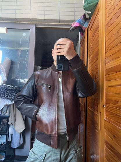 freewheelers skull leather bomber jacket