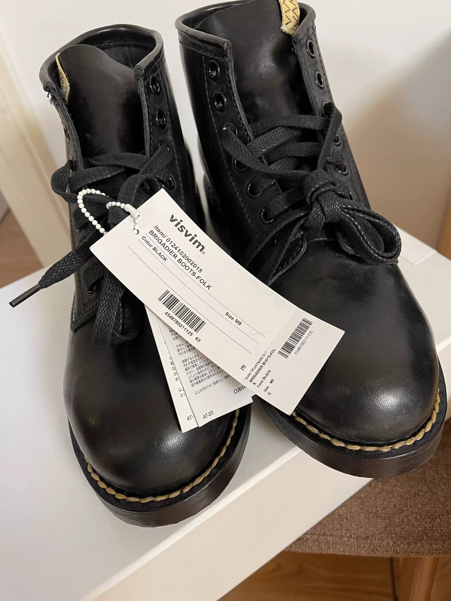 VisVim Black Brigadier-Folk Boots