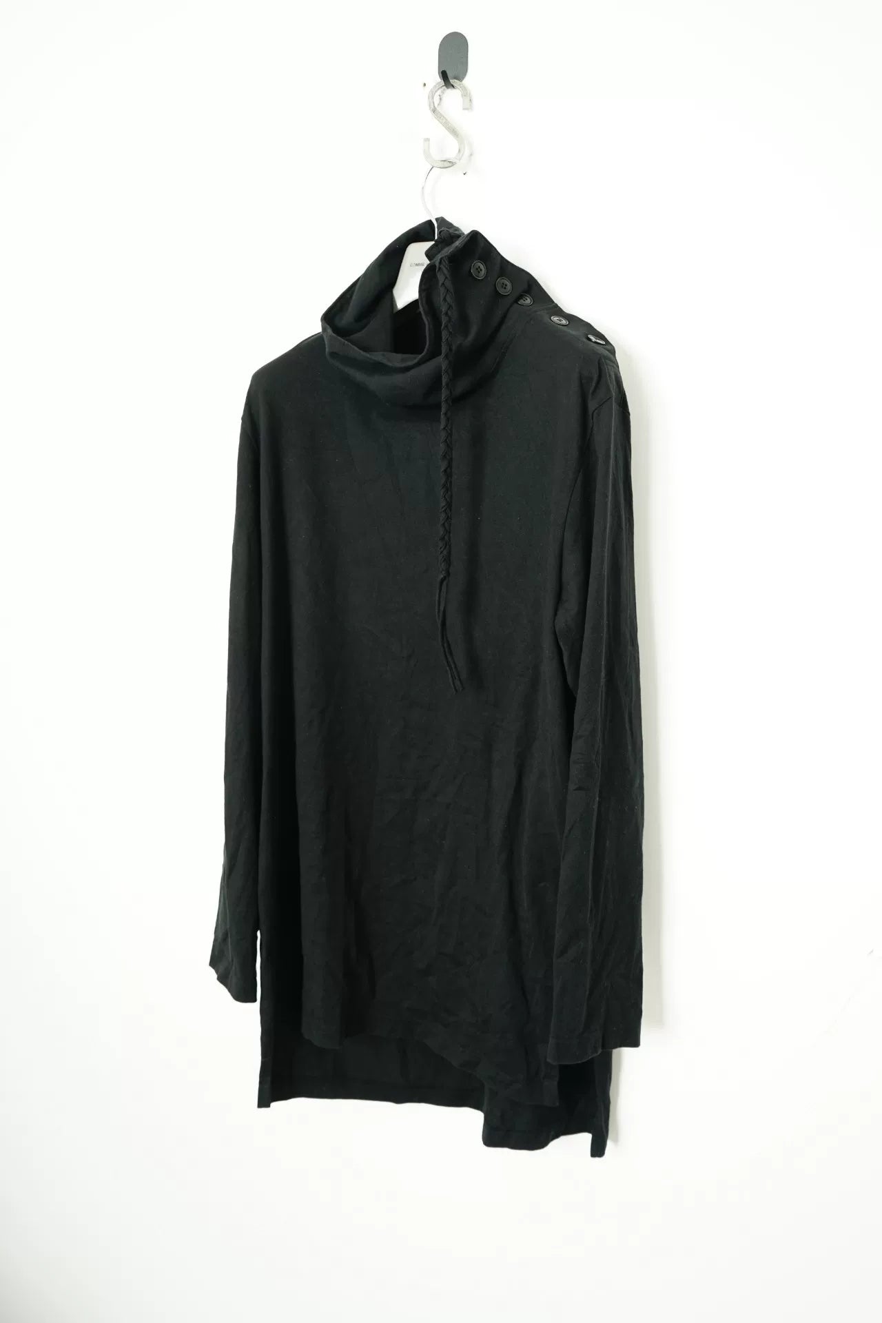 Yohji Yamamoto High Neck Tie Long Sleeve T-shirt