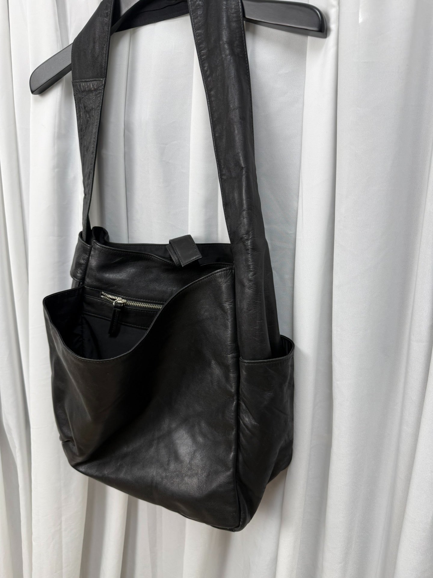 Yohji Yamamoto Noir Deconstructed Leather Crossbody